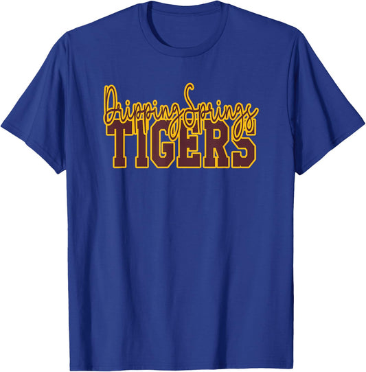 Dripping Springs High School Tigers T-Shirt - T-Shirt | Royal