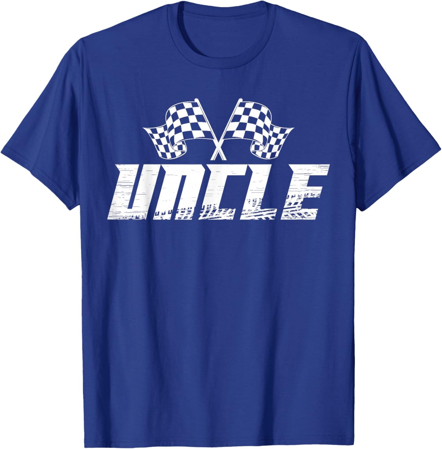 Uncle Pit Crew Family Racing Birthday Race Car T-Shirt - T-Shirt | Royal