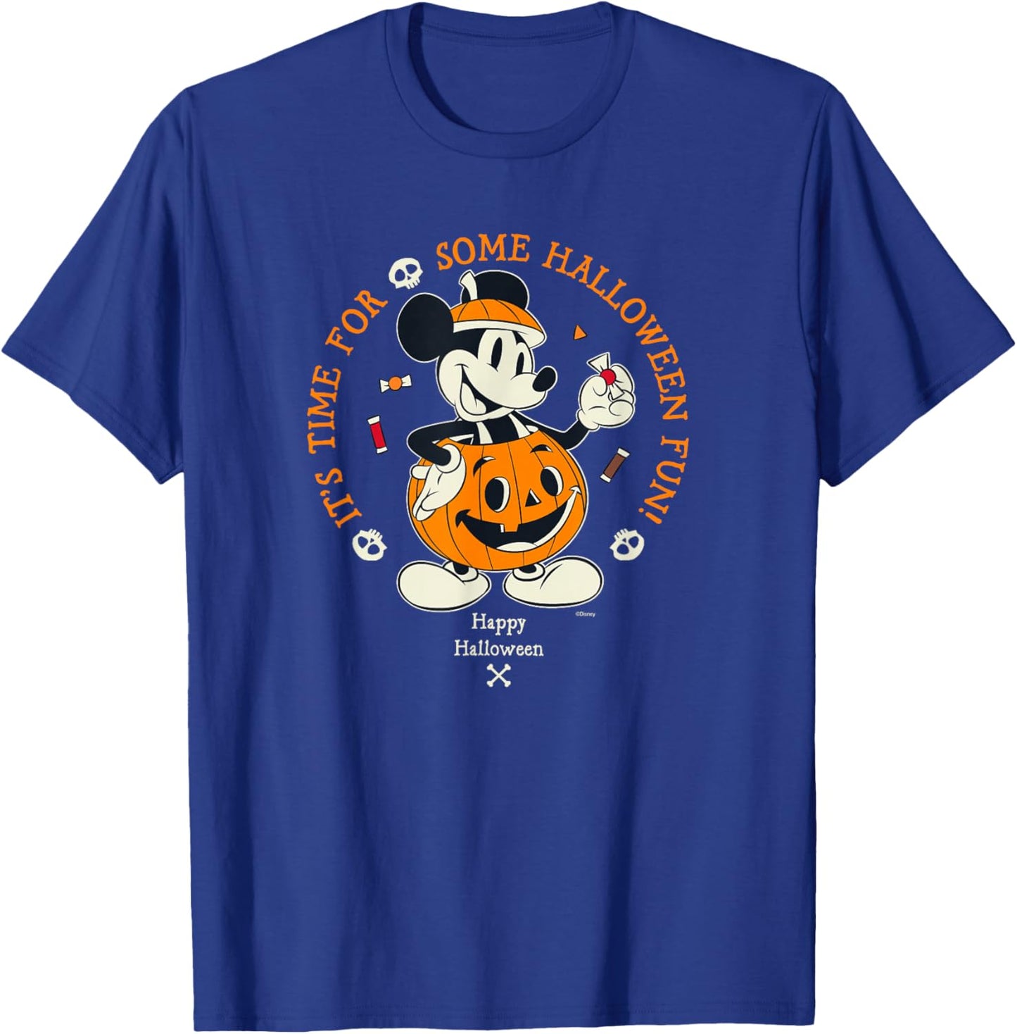 Disney Mickey Mouse Time for Halloween Fun Pumpkin Costume T-Shirt - T-Shirt | Royal