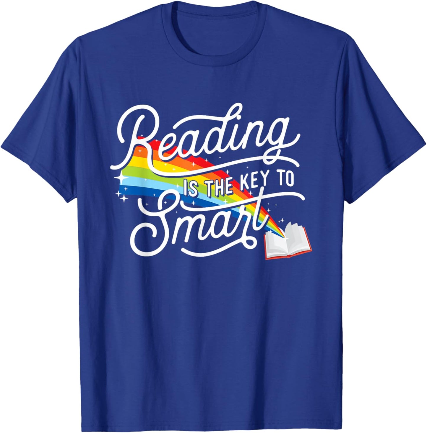 Reading Is The Key To Smart - Book Lover Bookworm Reader T-Shirt - T-Shirt | Royal