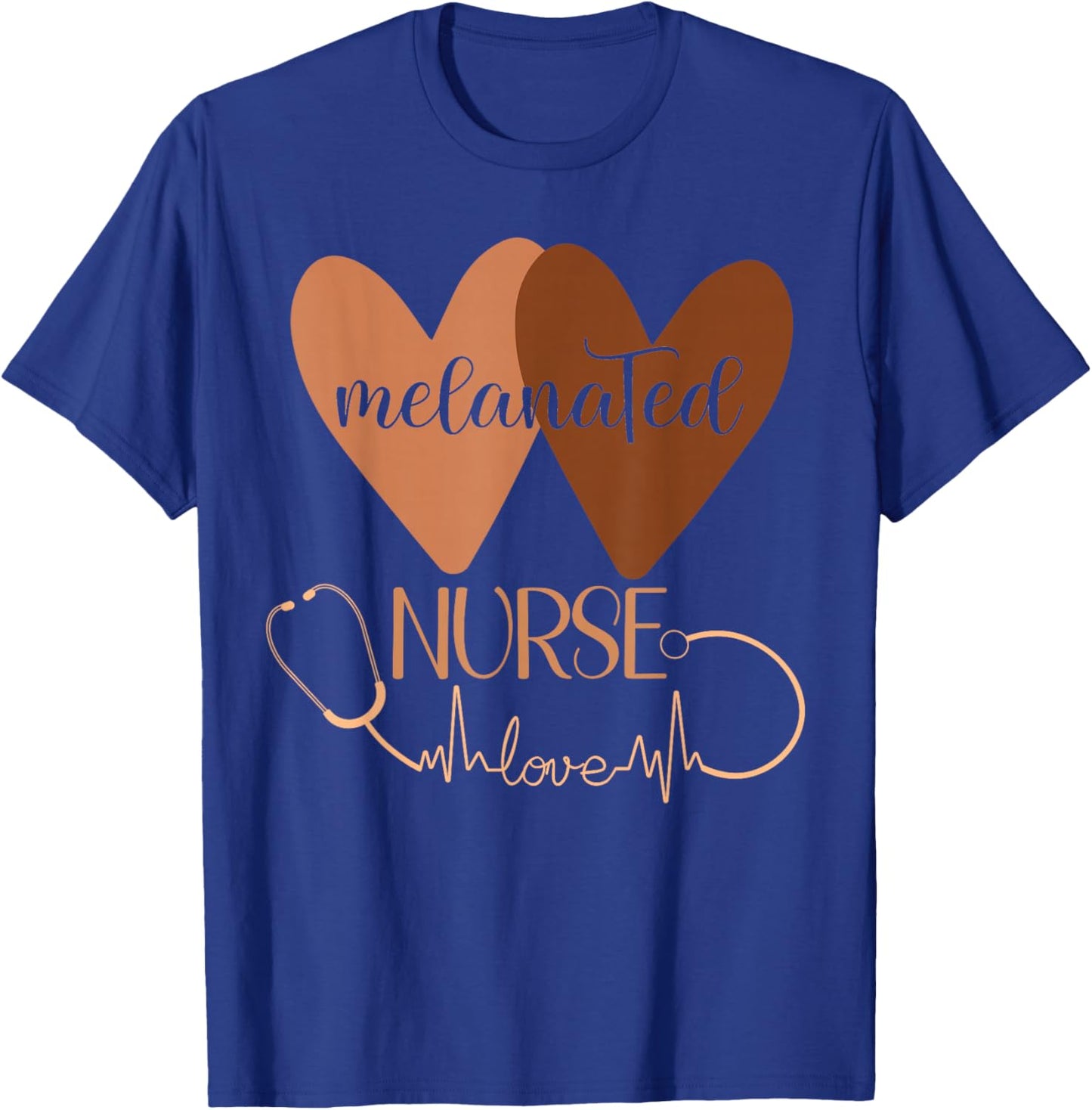 Black Nurse Melanated Woman Black History Month Nursing Crew T-Shirt - T-Shirt | Royal