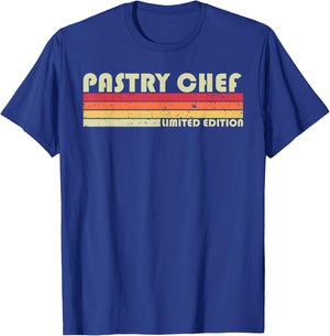 Personal Christmas Retro Vintage Graduation Gifts PASTRY CHEF Funny Job Title Profession Birthday Worker Idea T-Shirt - T-Shirt | Royal