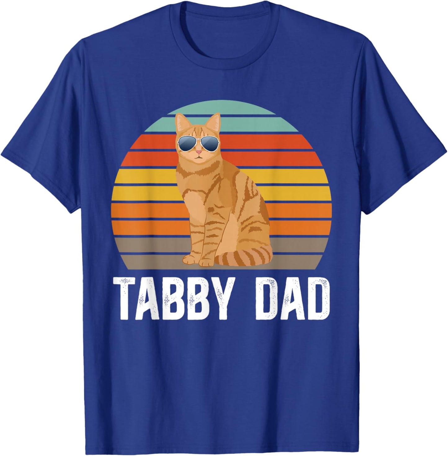Orange Tabby Cat Dad Retro Orange Tabby Cat Owner T-Shirt - T-Shirt | Royal
