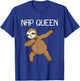 Nap Queen Lazy Dabbing Sloth Funny Napper Sleepy Women Gift T-Shirt - T-Shirt | Royal