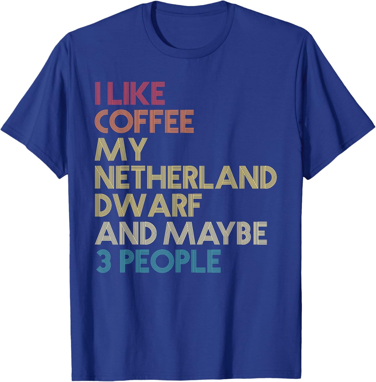 Netherland Dwarf Rabbit Owner Coffee Lover Vintage Retro T-Shirt - T-Shirt | Royal
