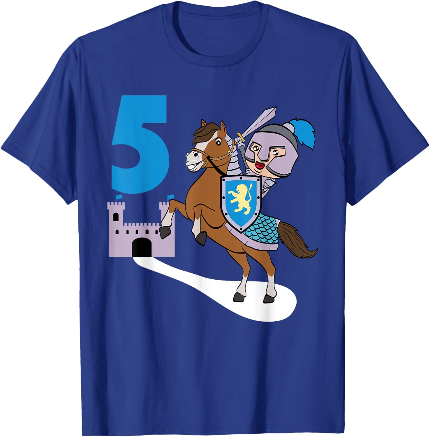 Children's Knight 5th Birthday Castle Castle Armor Medieval T-Shirt - T-Shirt | Royal