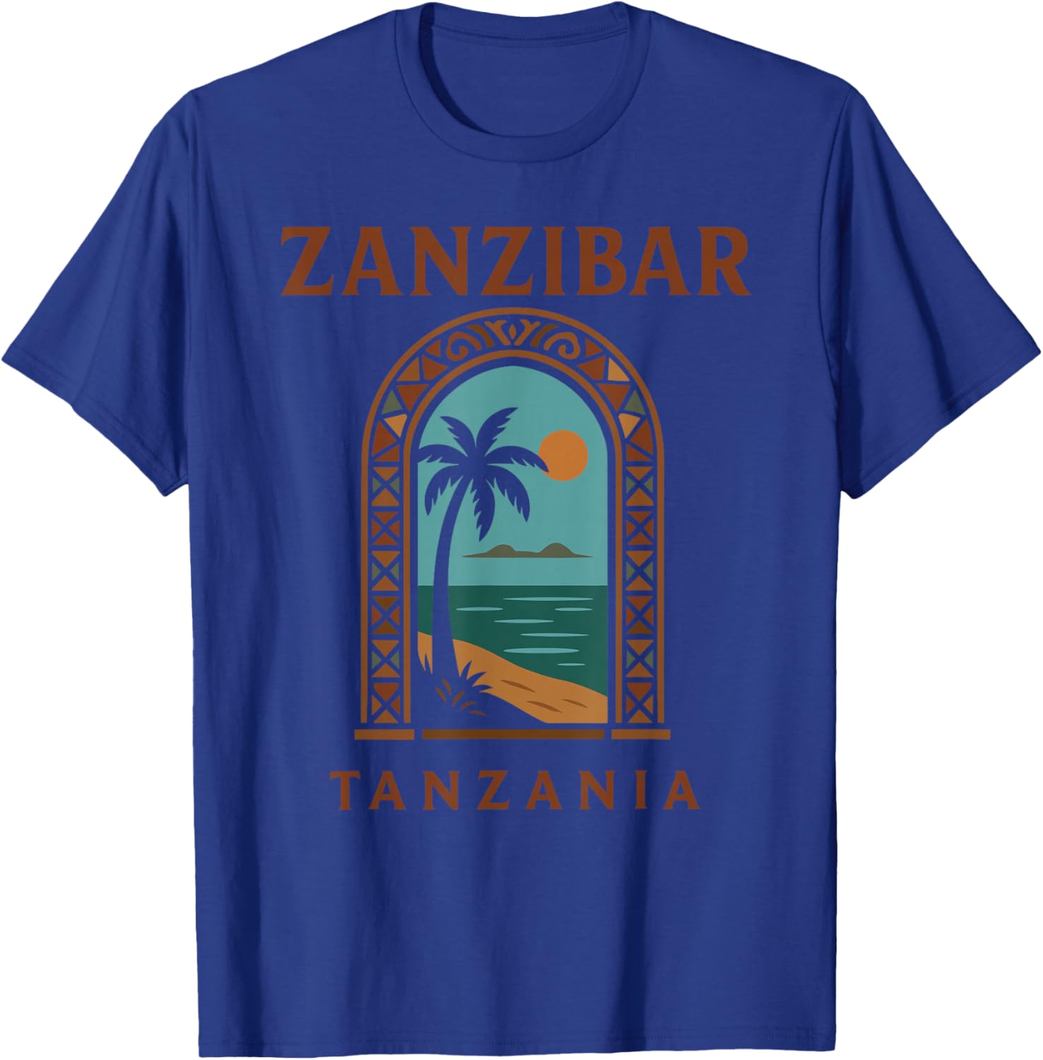 Zanzibar Tanzania Retro Stone Town Island Travel African Art T-Shirt - T-Shirt | Royal