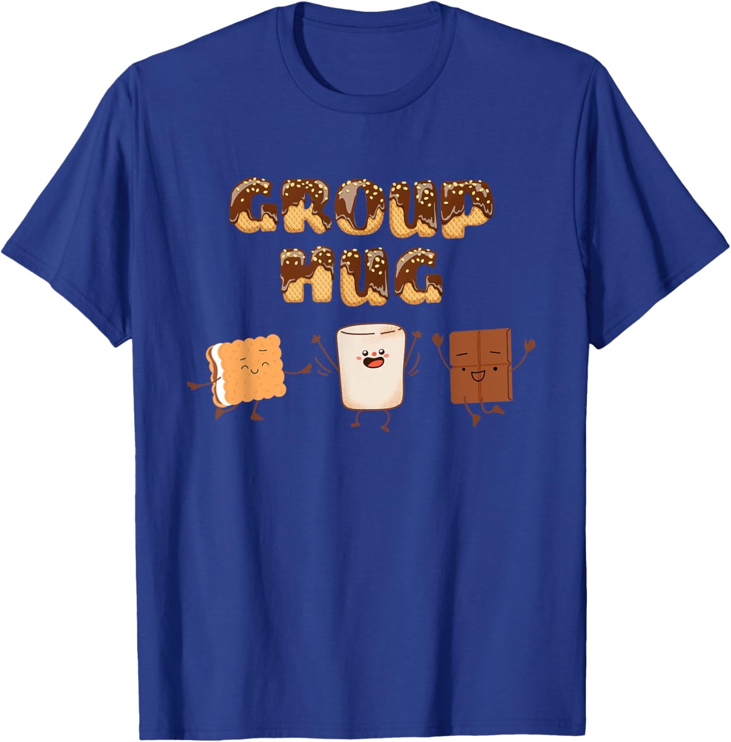 Group Hug S'mores Campfire Marshmallow Chocolate Smores T-Shirt - T-Shirt | Royal