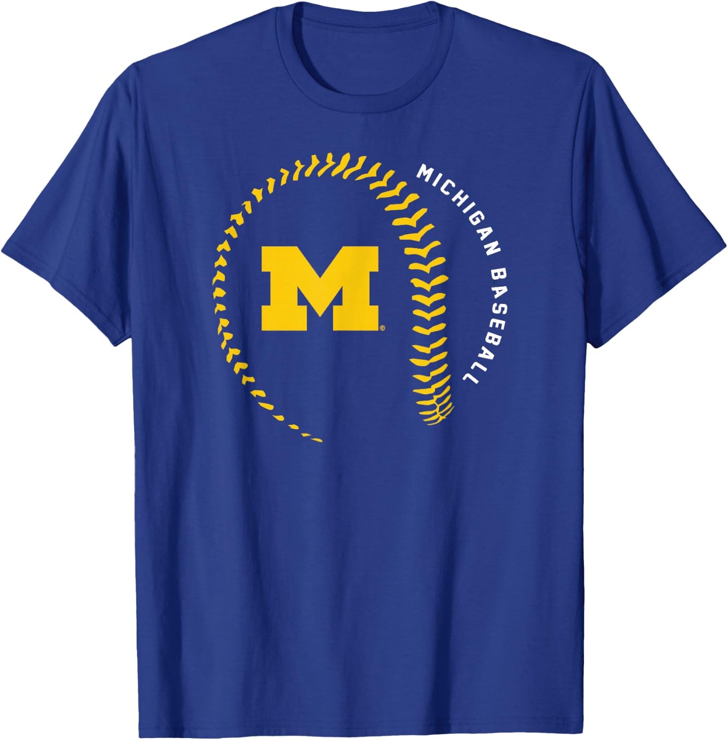 Michigan Wolverines Baseball Fastball Officially Licensed T-Shirt - T-Shirt | Royal