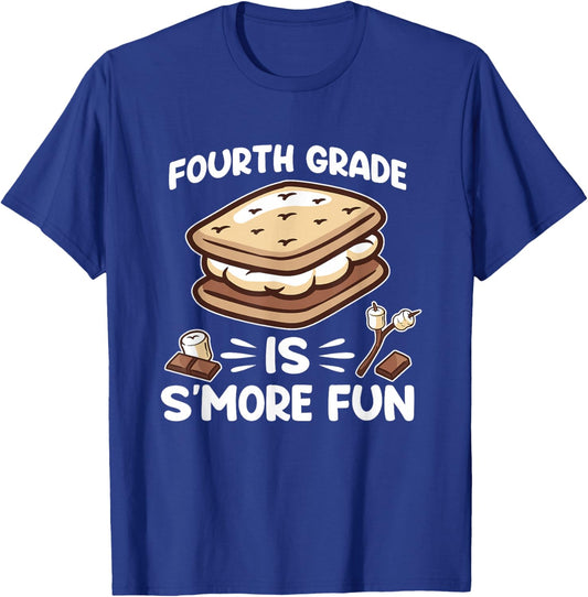 Fourth Grade Is S'more Fun Back To School Teacher Kids T-Shirt - T-Shirt | Royal