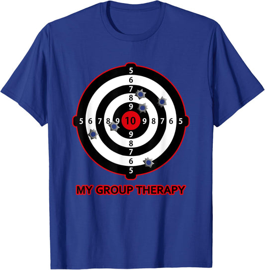 My Group Therapy Funny Gun Shooting Range Gift Women T-Shirt - T-Shirt | Royal