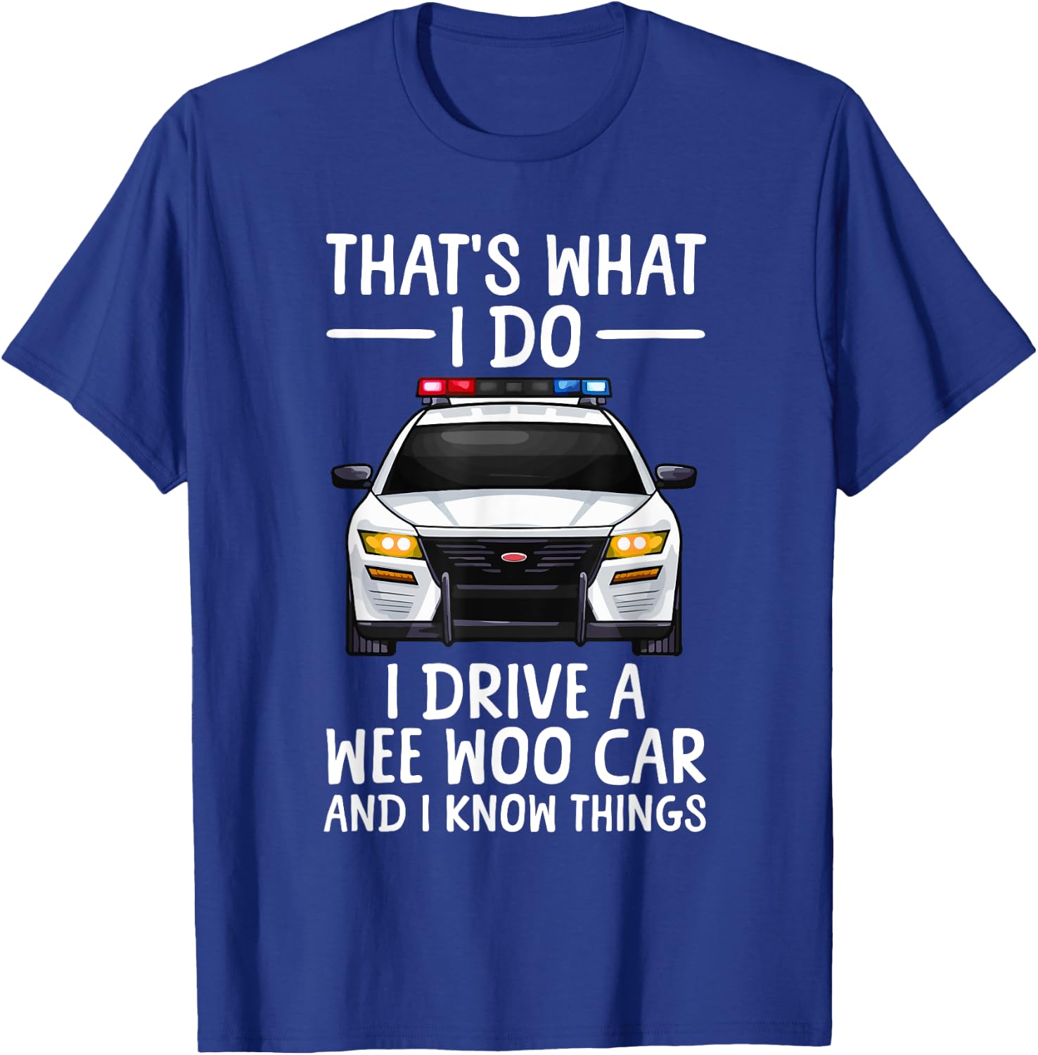 Funny Police Art Women Cop Policeman Police Officer T-Shirt - T-Shirt | Royal