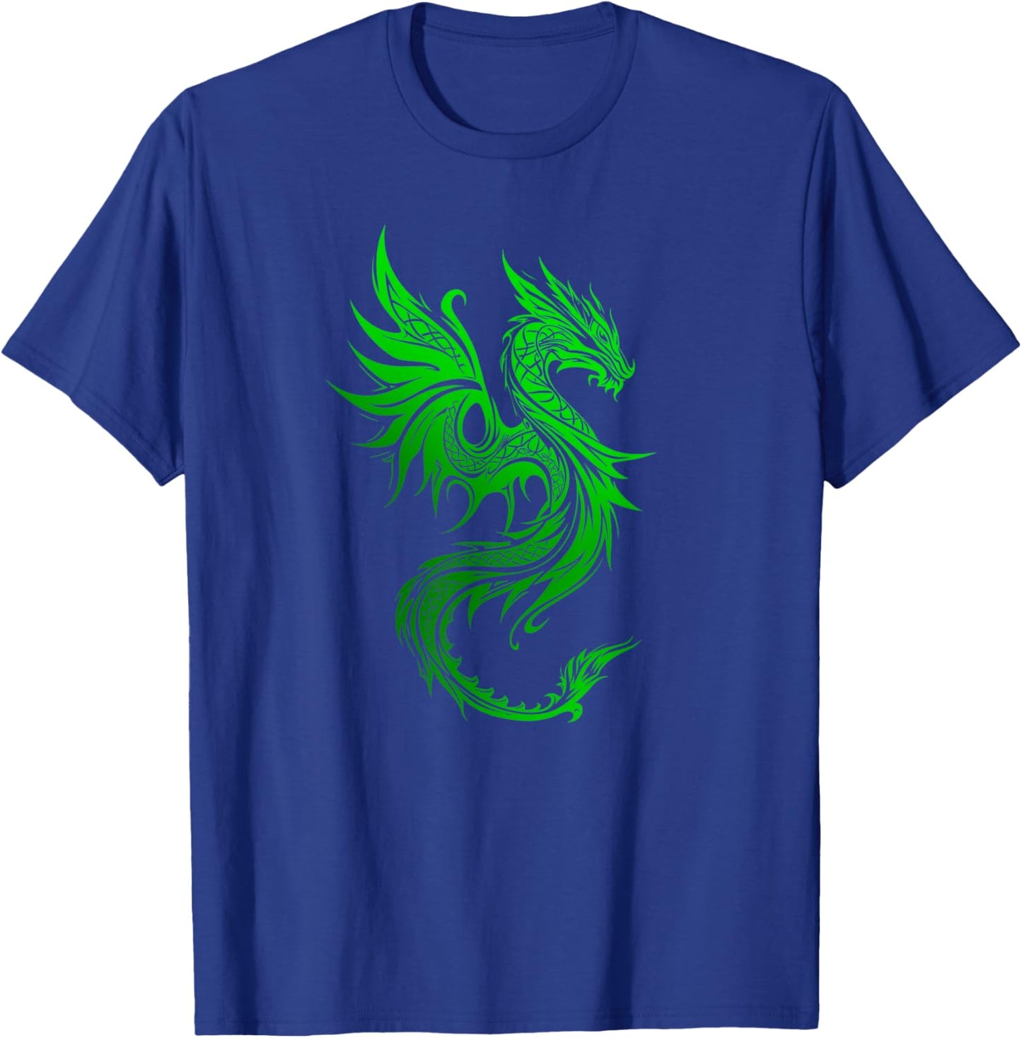 Beautiful Celtic Irish Green Tribal Dragon Fantasy Art T-Shirt - T-Shirt | Royal
