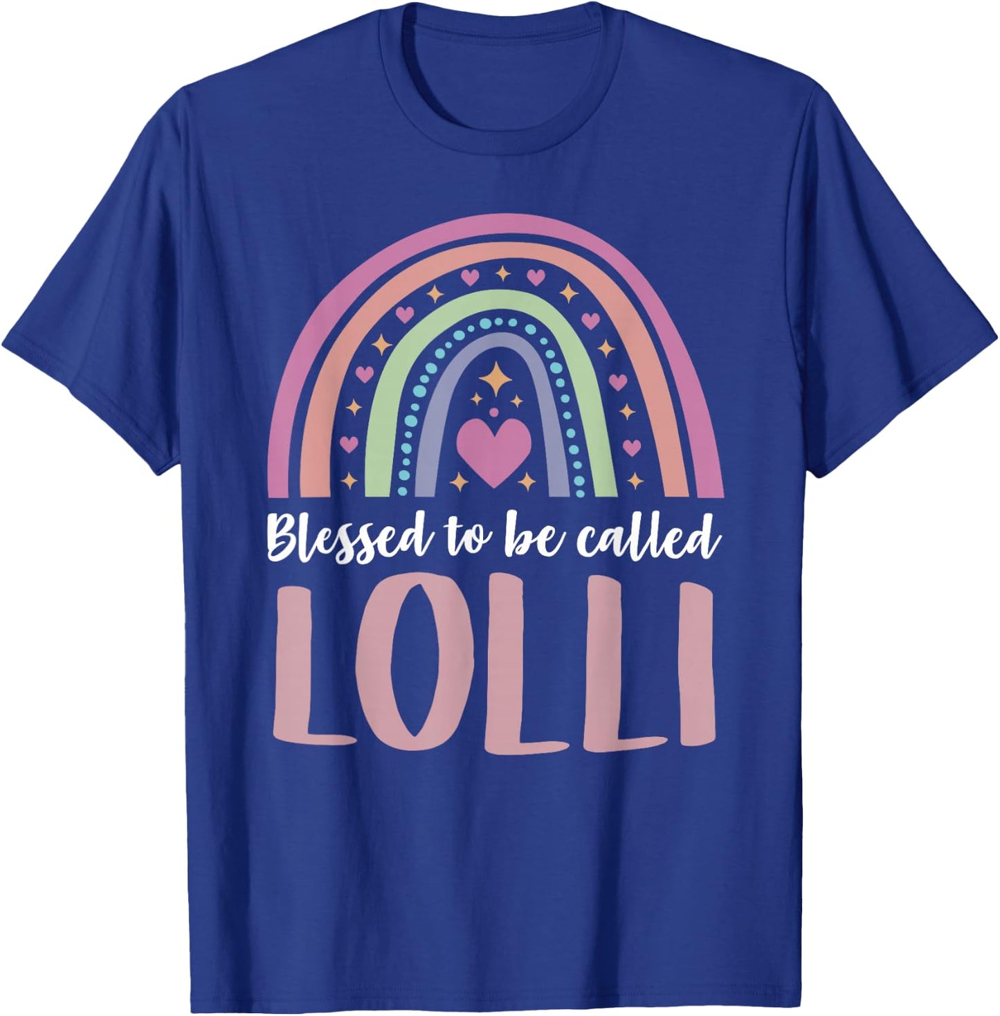 Lolli Shirt for Grandma Women Mothers Day Blessed Lolli T-Shirt - T-Shirt | Royal