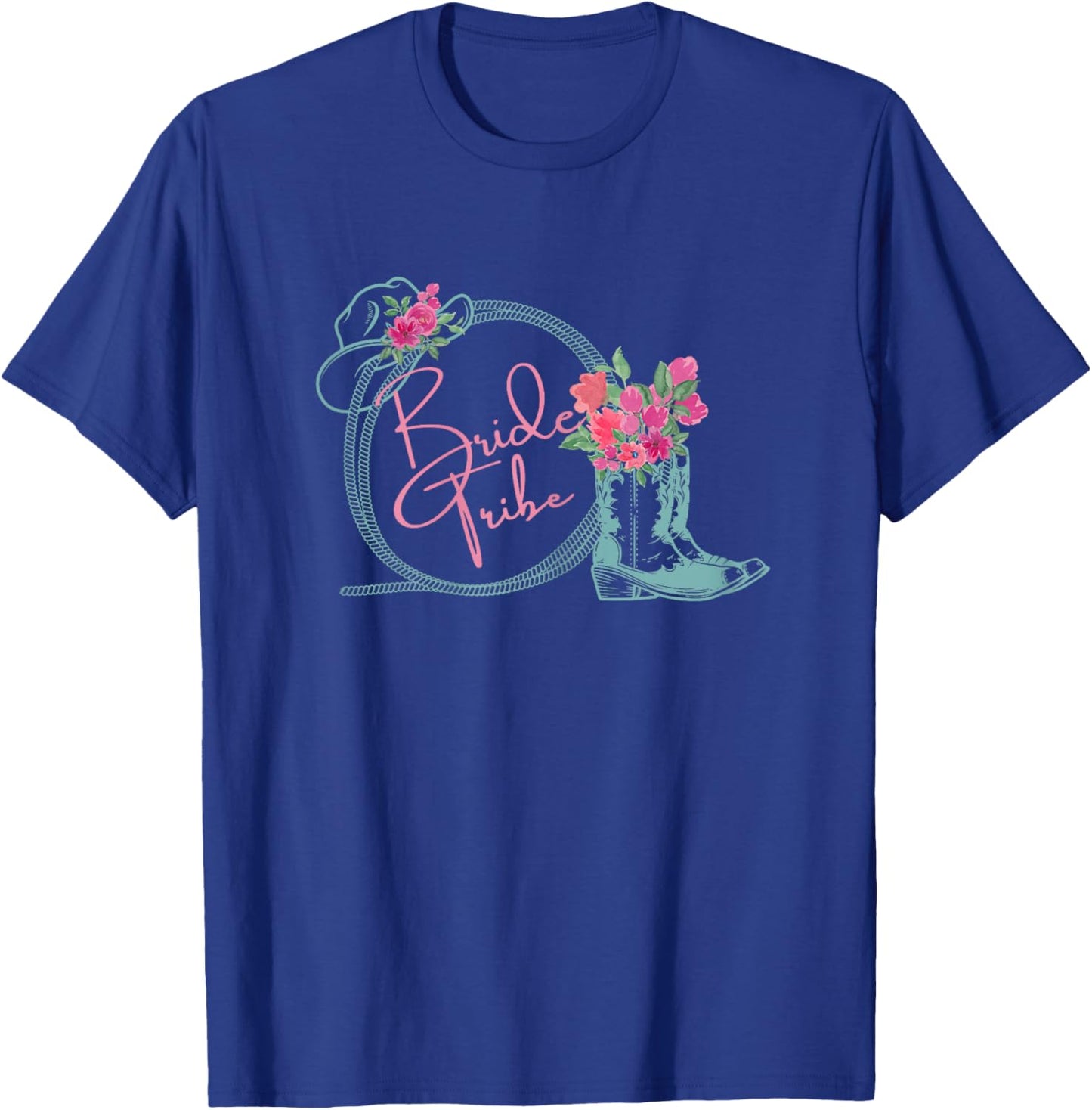 Bride Tribe Bachelorette Nashville Country Coastal Theme T-Shirt - T-Shirt | Royal