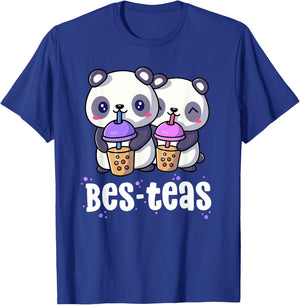 Boba Shirt Women Girls Bes Teas Kawaii Panda Bubble Tea T-Shirt - T-Shirt | Royal