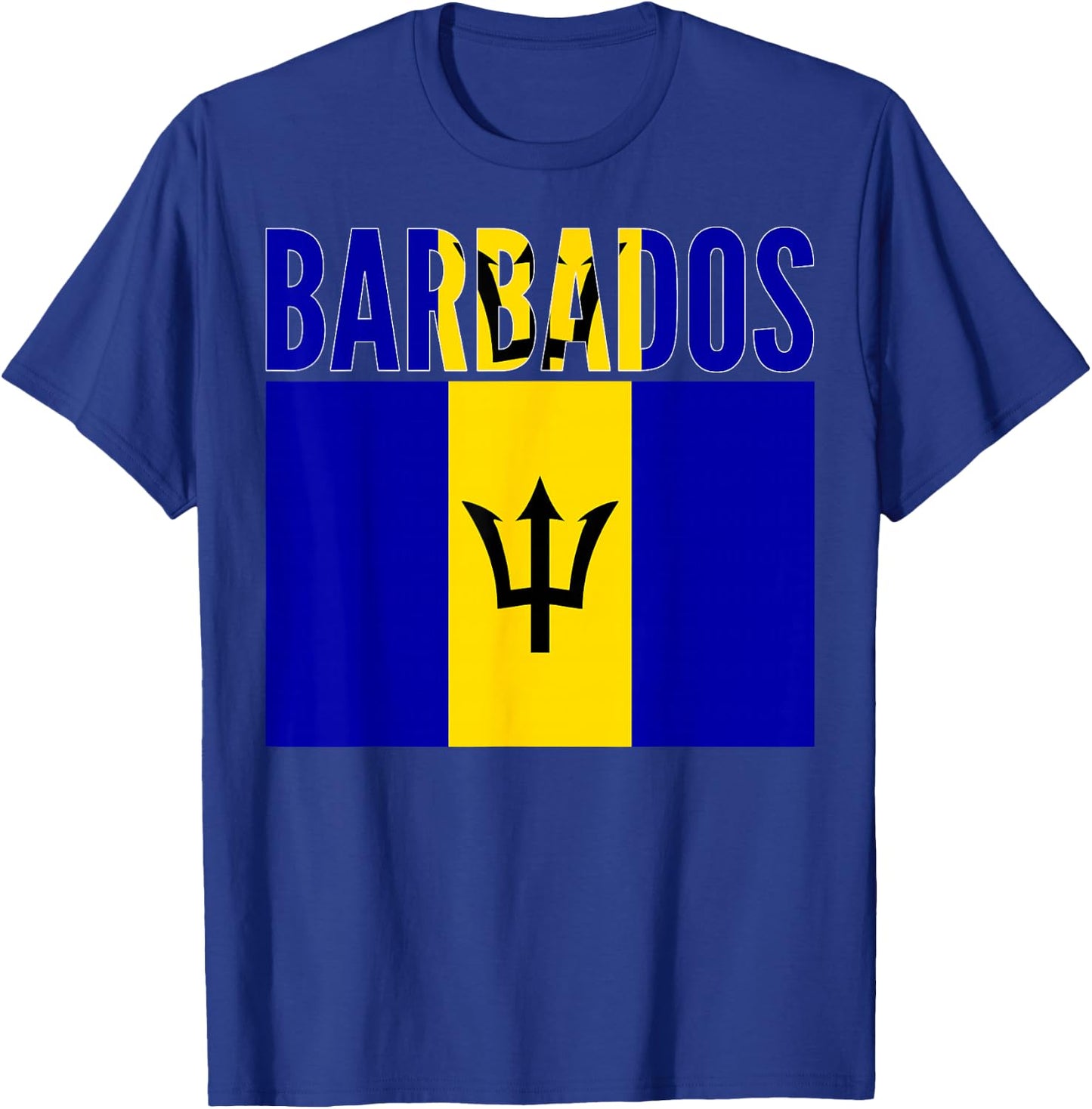Barbadian - Barbados Country Flag T-Shirt - T-Shirt | Royal