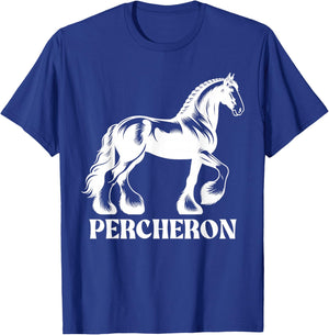 Percheron Horse, Equestrian Percheron Horse T-Shirt - T-Shirt | Royal