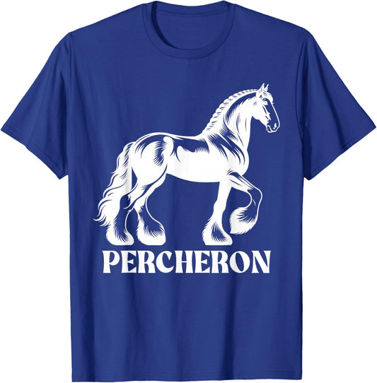 Percheron Horse, Equestrian Percheron Horse T-Shirt - T-Shirt | Royal