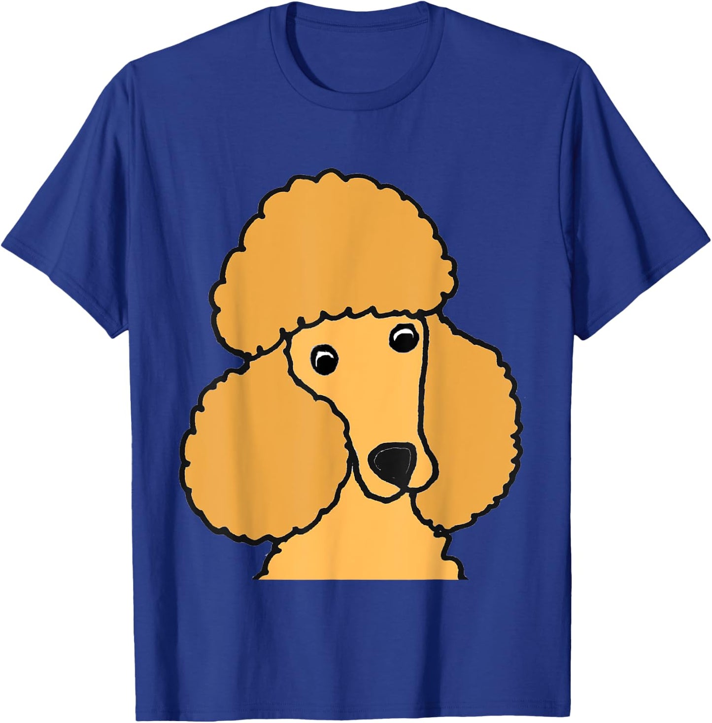 Smileteespetsa Cute Apricot Miniature Poodle Dog Face Art T-Shirt - T-Shirt | Royal