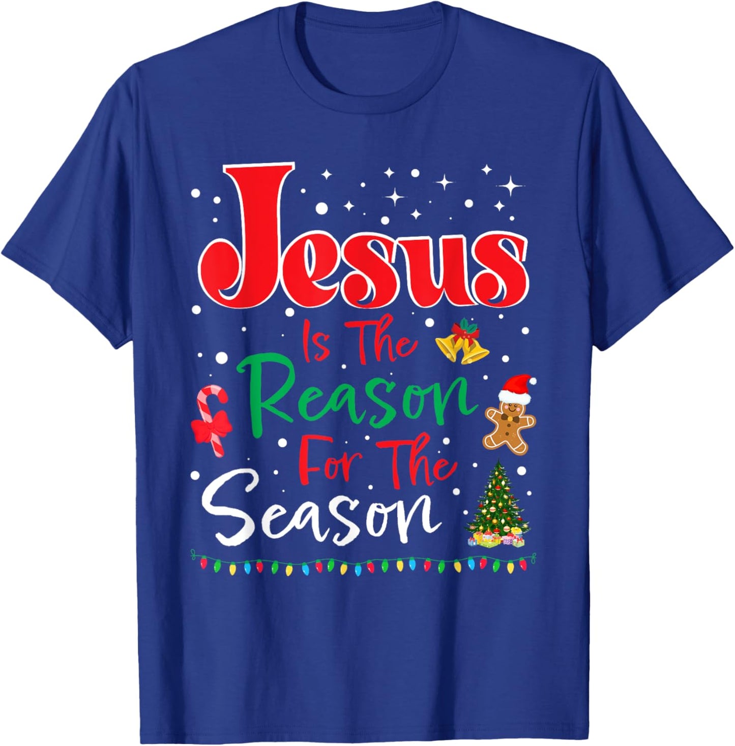 Jesus Is The Reason for The Season Christmas Family Pajamas T-Shirt - T-Shirt | Royal