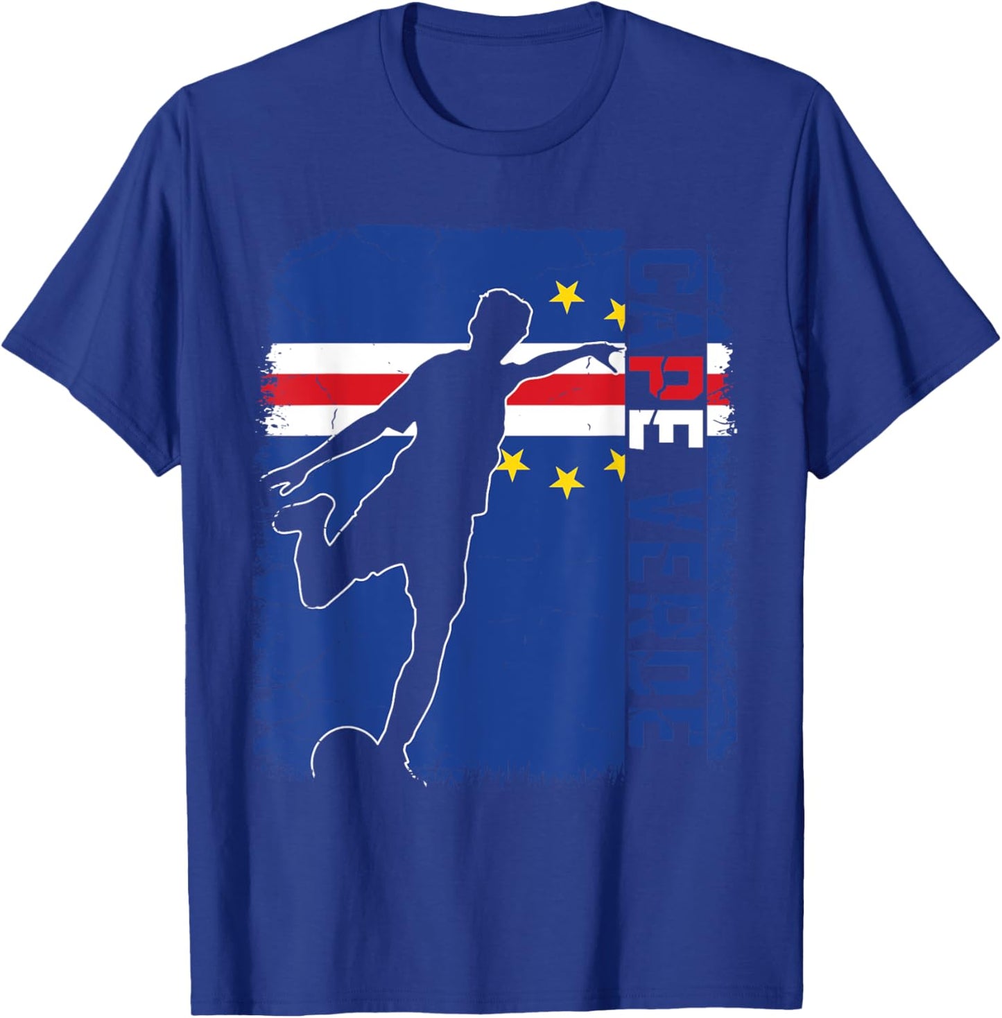 Cape Verde Soccer Team Cape Verde Flag Jersey Football T-Shirt - T-Shirt | Royal