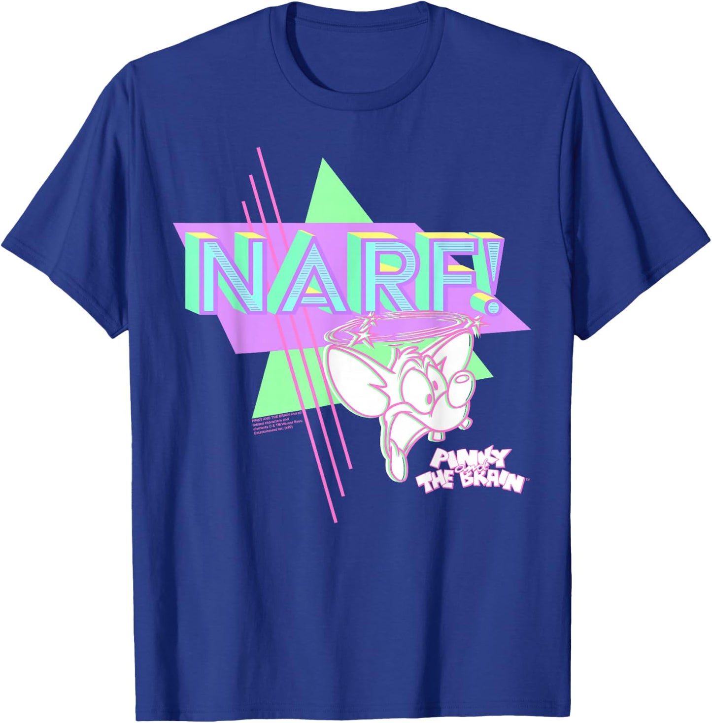 Pinky and The Brain Pinky Narf Neon T-Shirt - T-Shirt | Royal