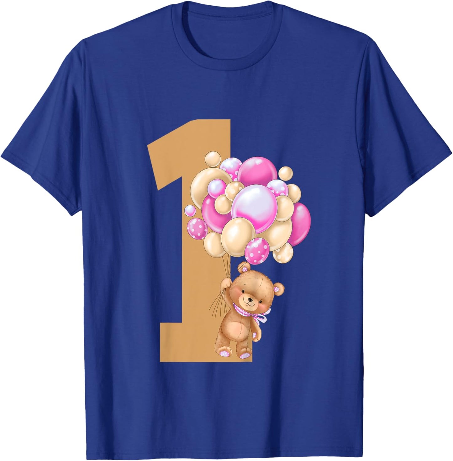 Kids Beary First Birthday Teddy Bear 1st Birthday Girl Matching T-Shirt - T-Shirt | Royal