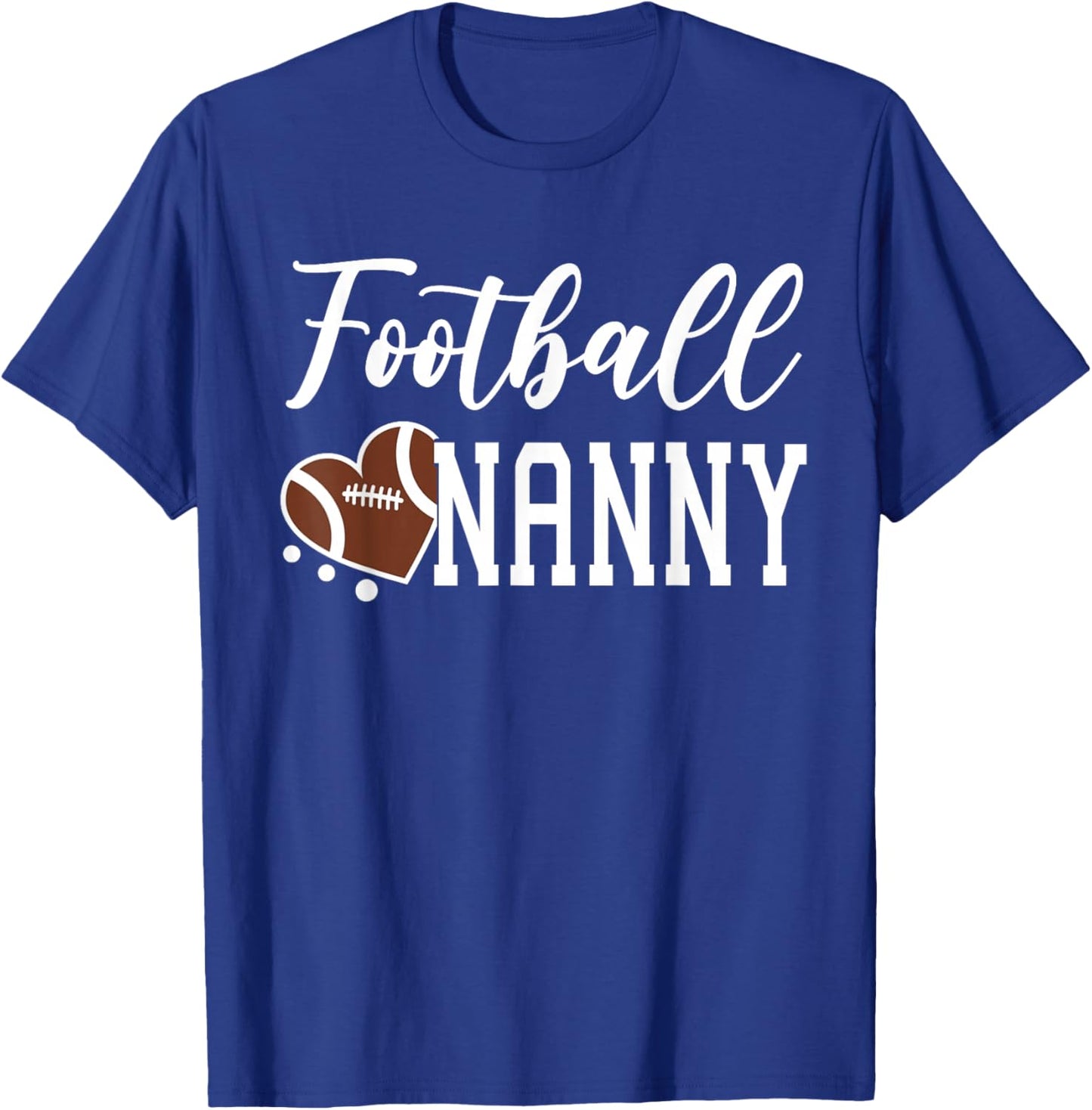 Football Nanny Love Heart Football T-Shirt - T-Shirt | Royal