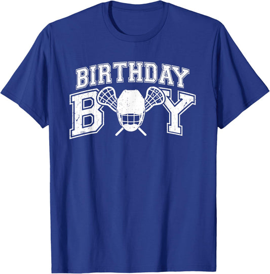 Lacrosse Boys Birthday Party Decorations Lacrosse Player Lax T-Shirt - T-Shirt | Royal