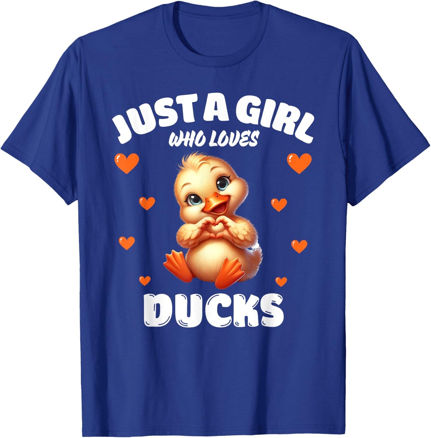 Just A Girl Who Loves Ducks, Cute Duck Lovers T-Shirt - T-Shirt | Royal