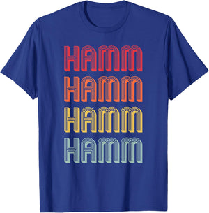 HAMM Gift Surname Funny Retro Vintage 80s Birthday Reunion T-Shirt - T-Shirt | Royal