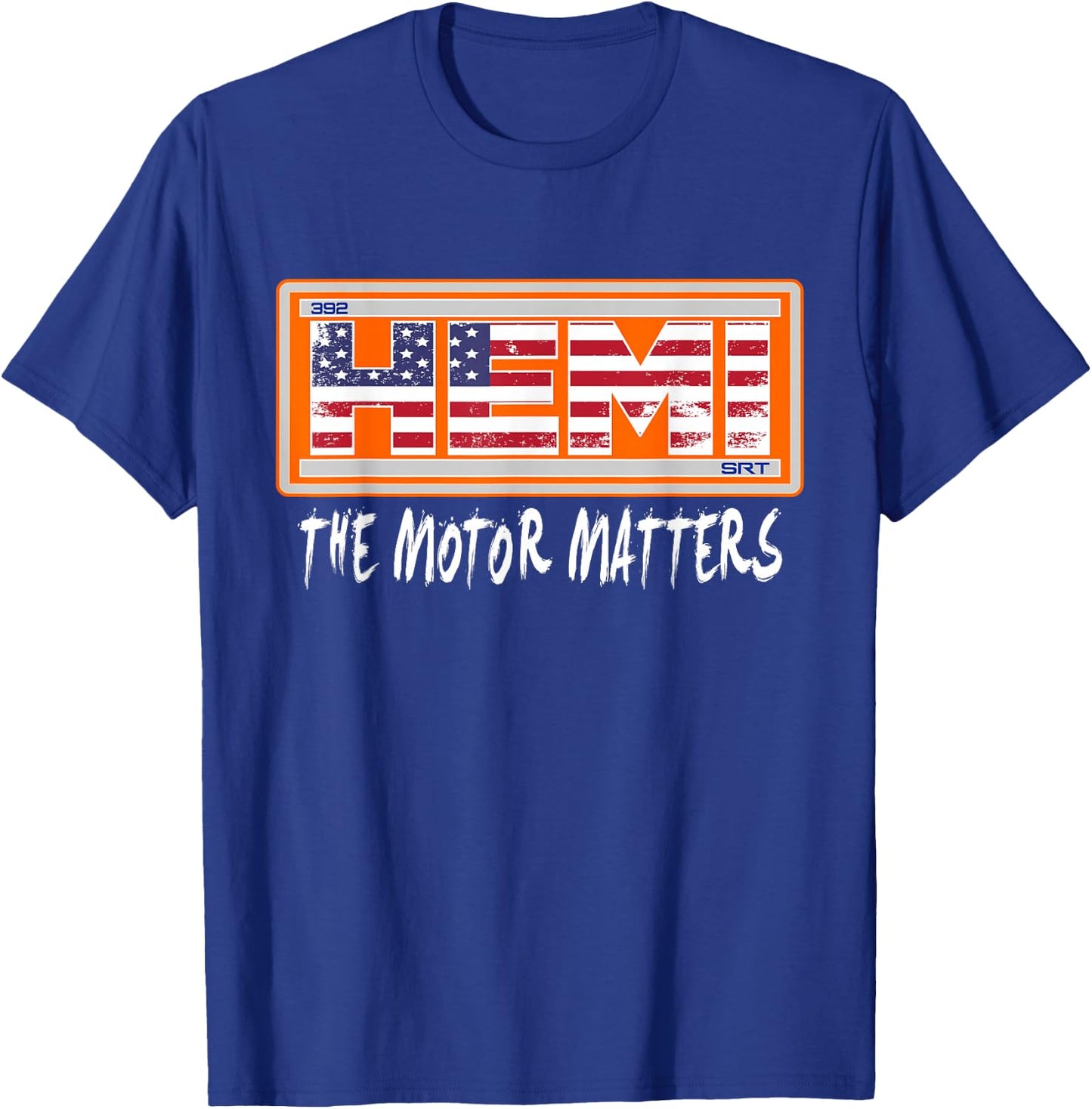 392 Hemi SRT Flag Design Patriotic T-Shirt - T-Shirt | Royal