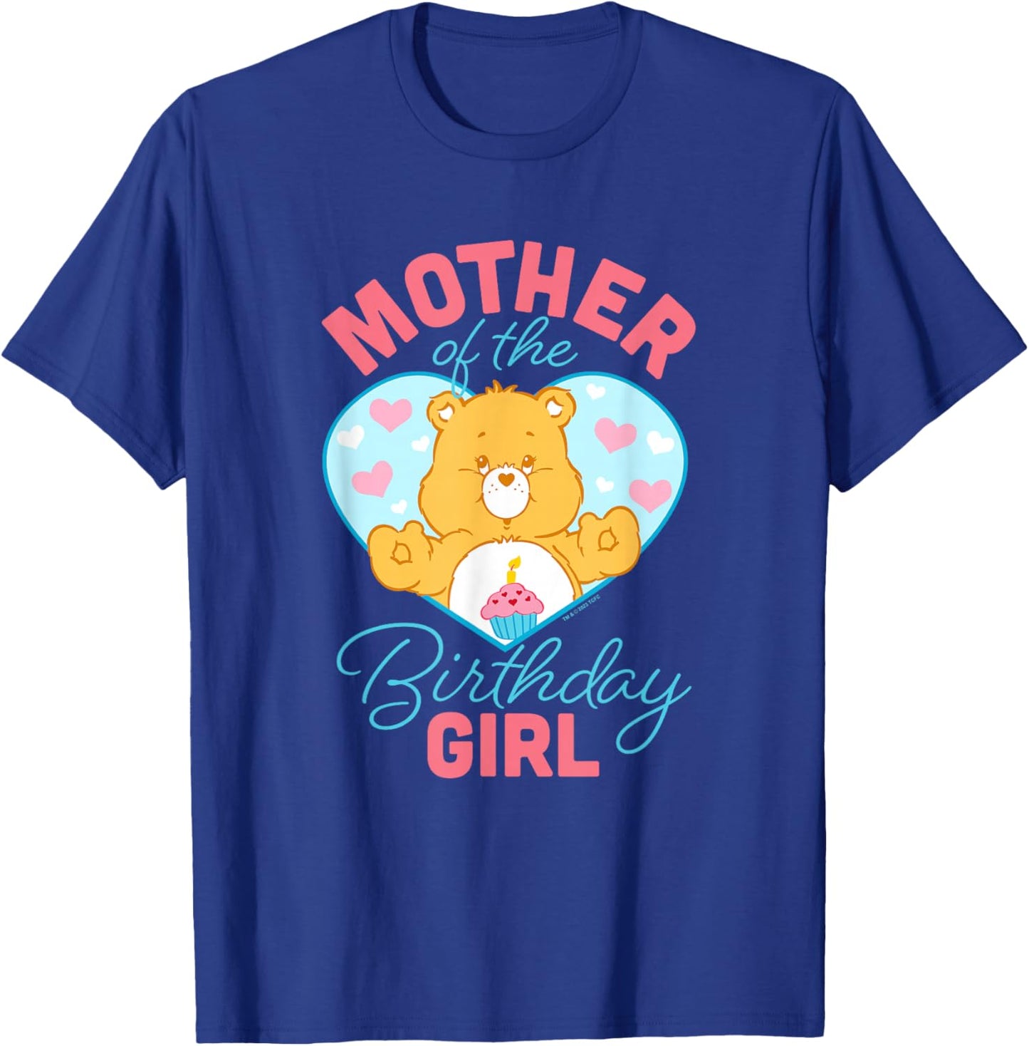 Care Bears Mother Of The Birthday Girl Vintage Heart Logo T-Shirt - T-Shirt | Royal