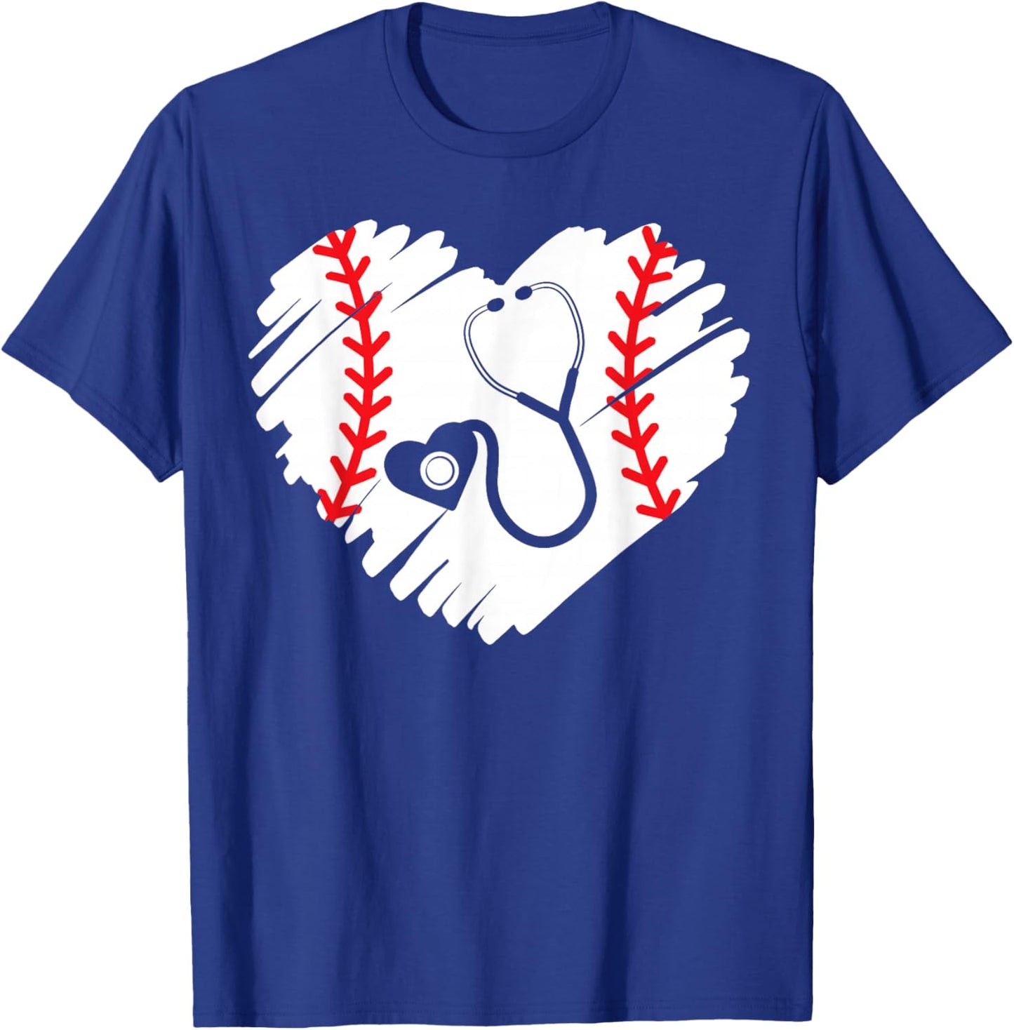 Baseball Nurse Registered Nurse Sport Baseball Player T-Shirt - T-Shirt | Royal