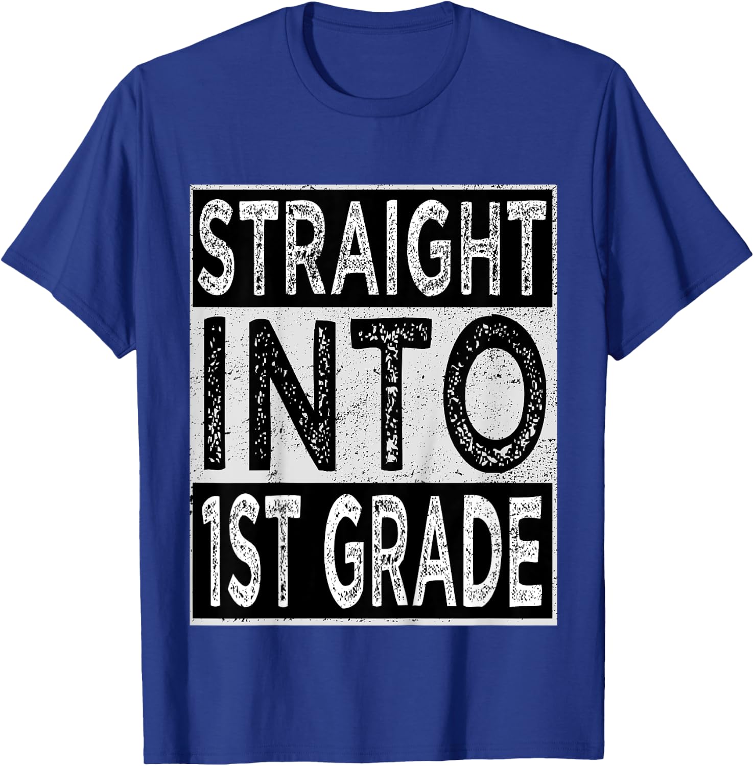 Straight Into 1st Grade Back To School First Day Boys T-Shirt - T-Shirt | Royal