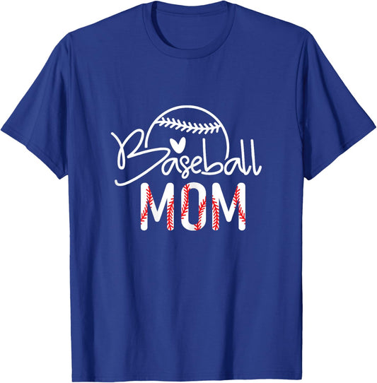 Baseball Mom Baseball Player Game Day Sports Mom T-Shirt - T-Shirt | Royal