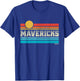 Mavericks California Retro Sunset Surf Trip I Love Surfing T-Shirt - T-Shirt | Royal