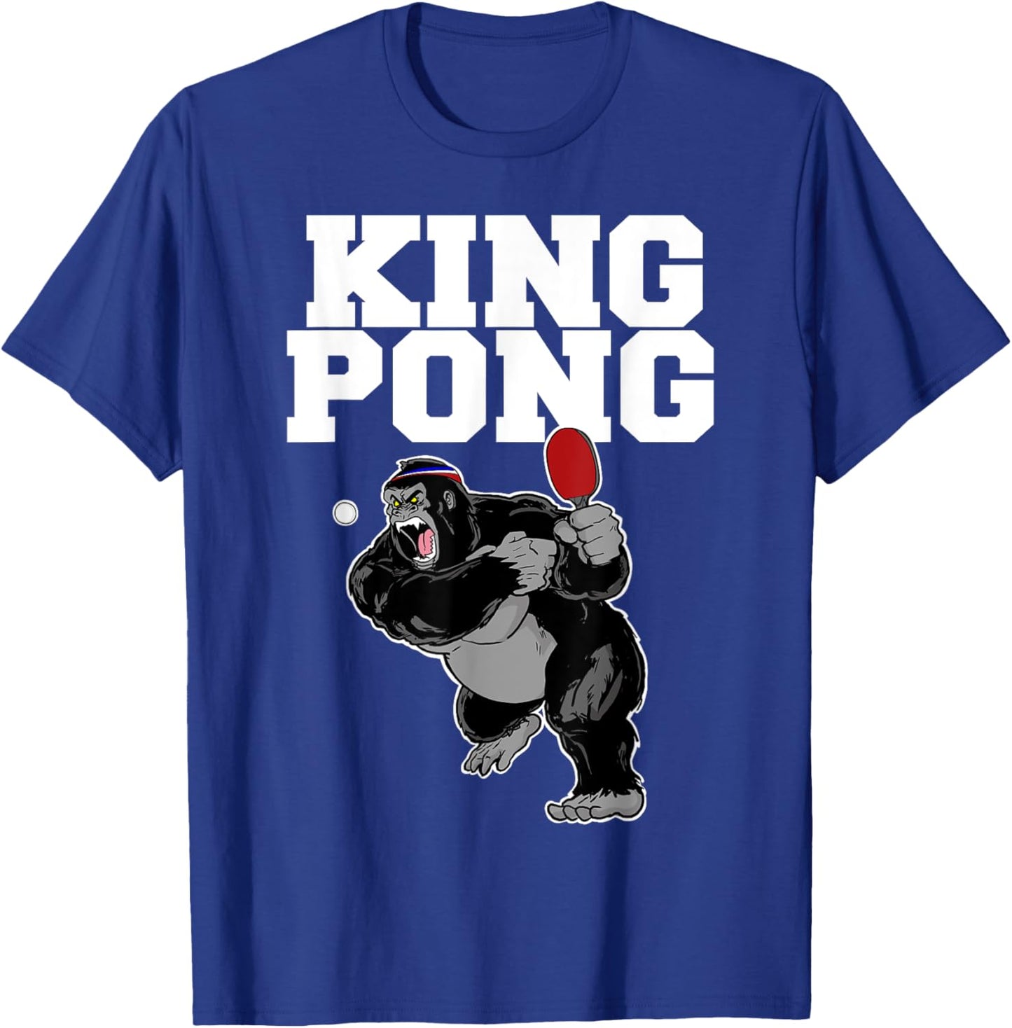 Gorilla King Pong T-Shirt - T-Shirt | Royal