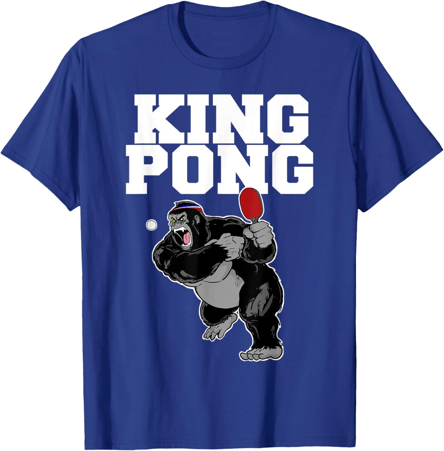 Gorilla King Pong T-Shirt - T-Shirt | Royal