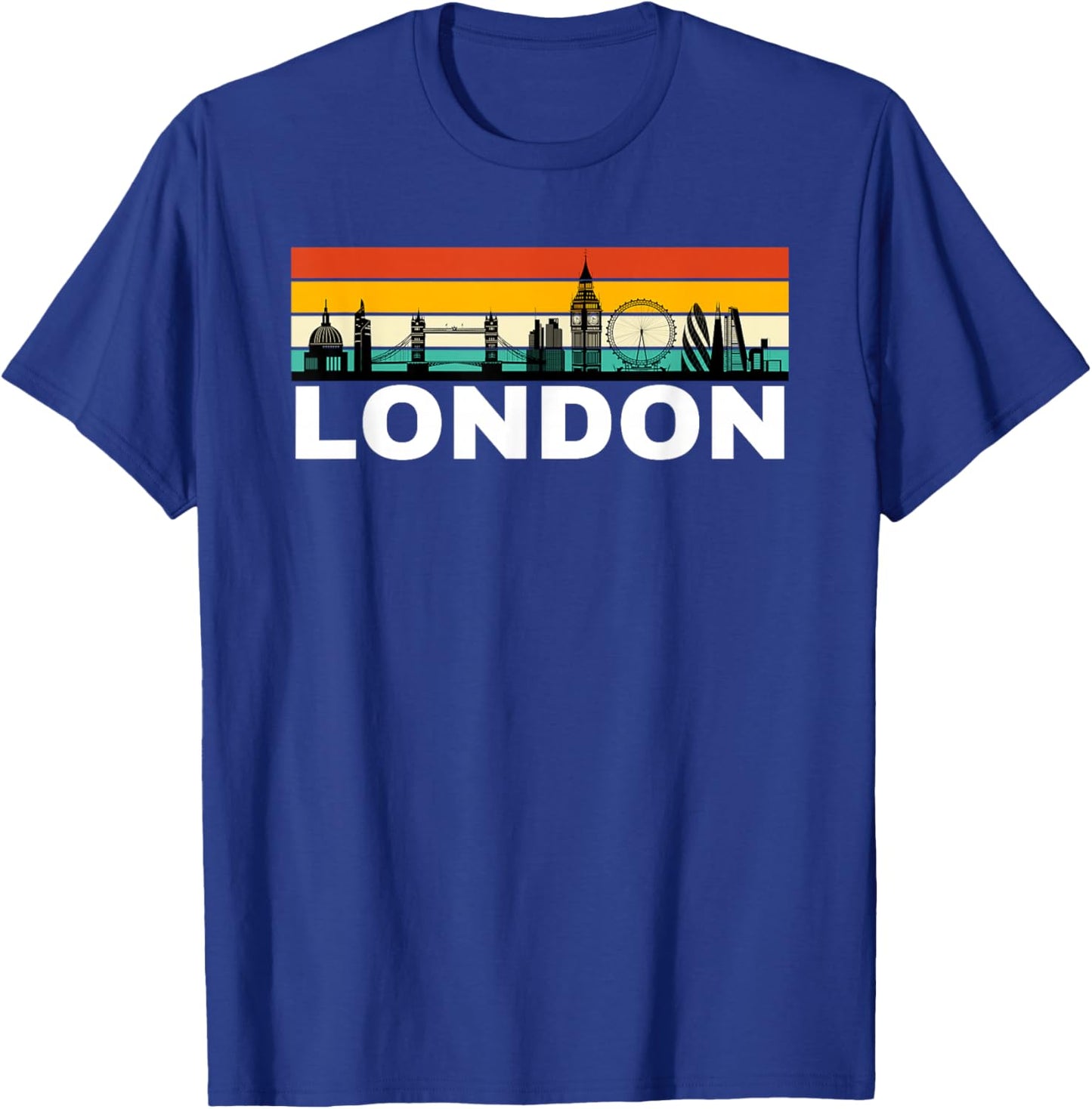 London City England United Kingdom UK Souvenir Travel Retro T-Shirt - T-Shirt | Royal