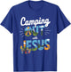 Camping Jesus Christ Religion Christian Camper Christianity T-Shirt - T-Shirt | Royal