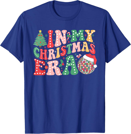 In My Christmas Era Funny Santa Hat Xmas Family Men Women T-Shirt - T-Shirt | Royal