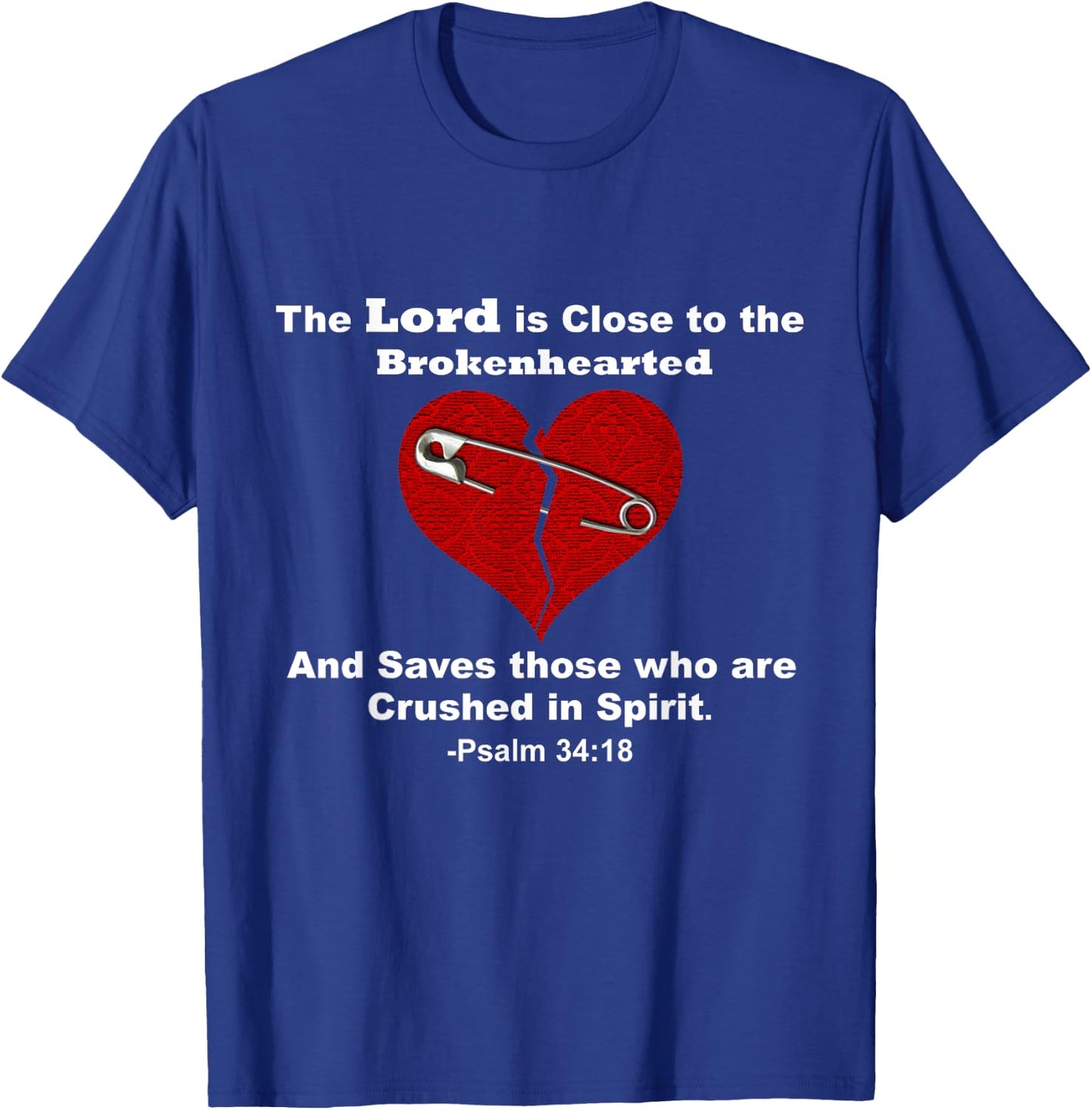 Jesus Lord Saves Brokenhearted Heart Broken Girl Women Boy T-Shirt - T-Shirt | Royal