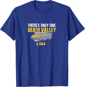 LSU Football: One Death Valley T-Shirt - T-Shirt | Royal