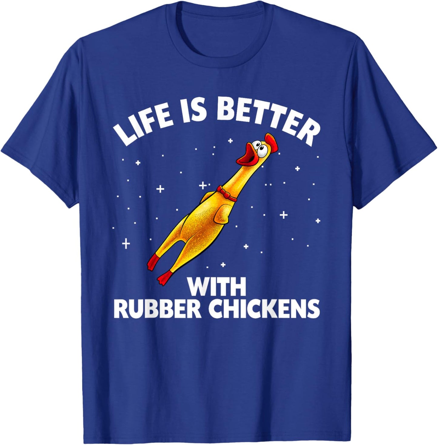 Funny Rubber Chicken Design Women Chicken Toy Lovers T-Shirt - T-Shirt | Royal