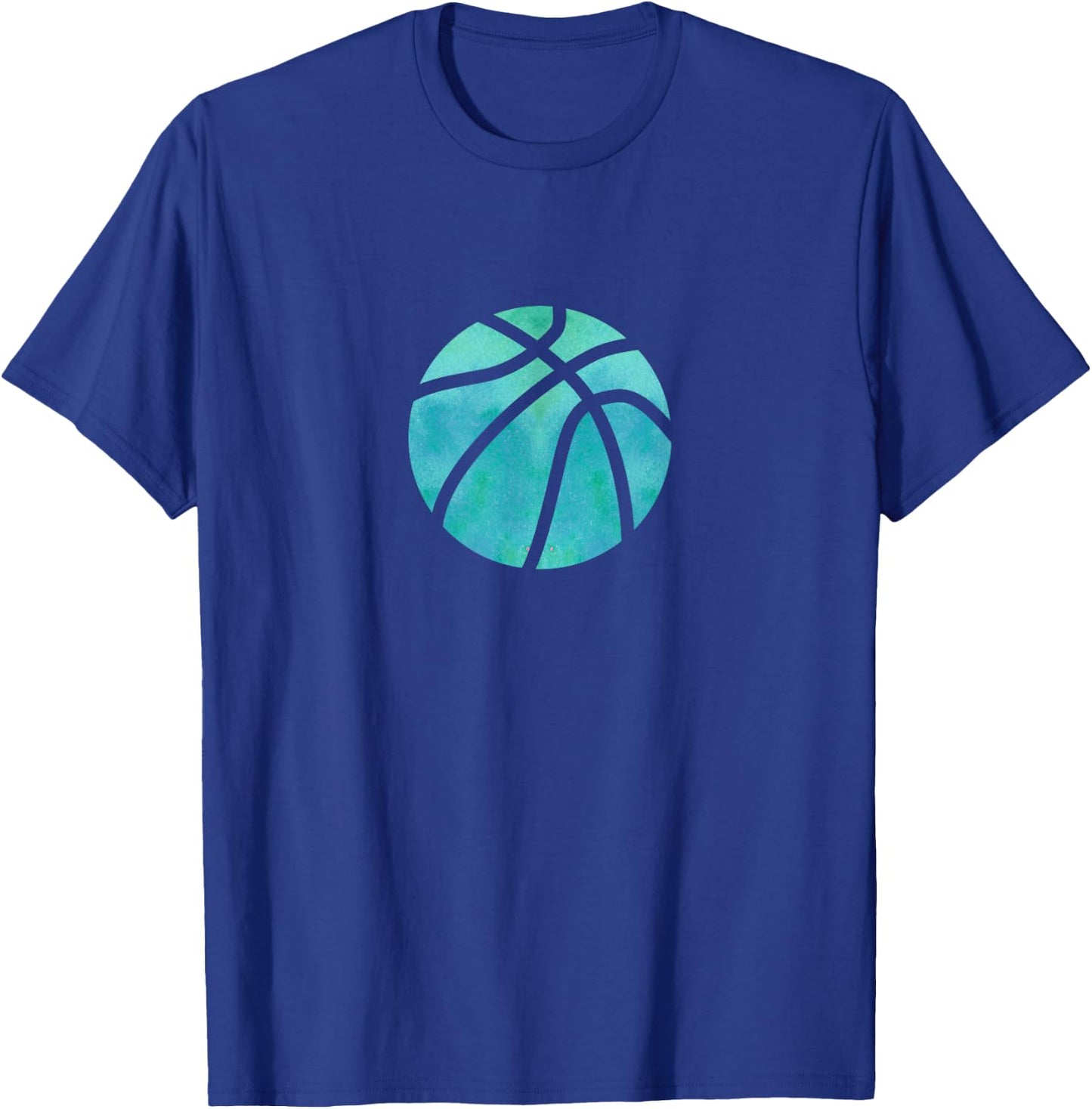 Basketball Minimal Icon Style Sports Design T-Shirt - T-Shirt | Royal