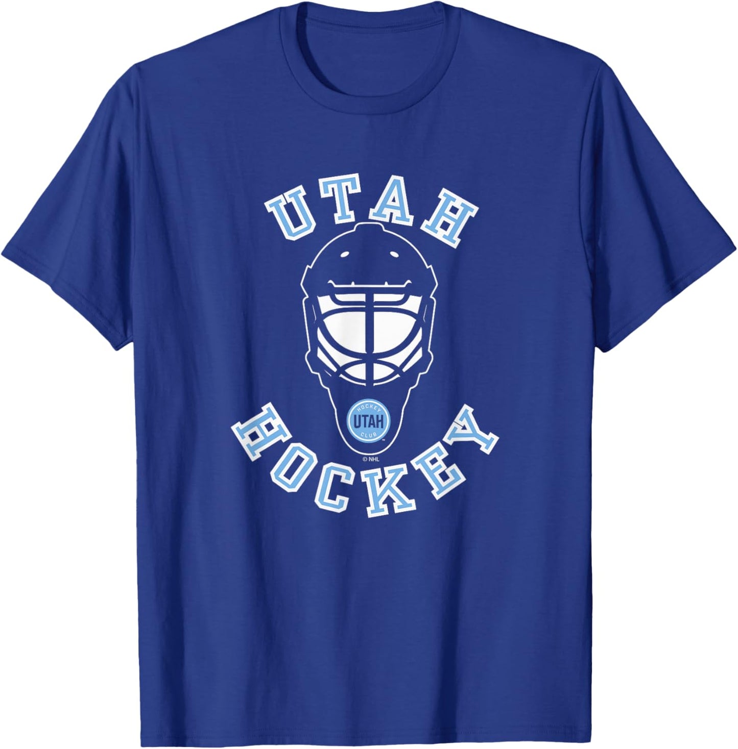 Utah Hockey Club Hockey Mask Black Officially Licensed T-Shirt - T-Shirt | Royal