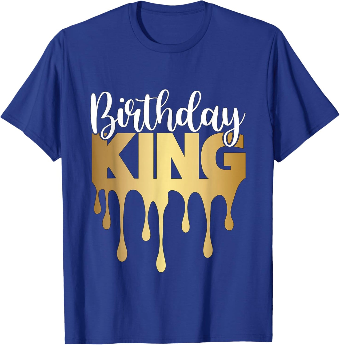 Outstading Gifts for Melanin Birthday King - Men's Black Small Classic Fit Short Sleeve Cotton, Polyester T-Shirt - T-Shirt | Royal