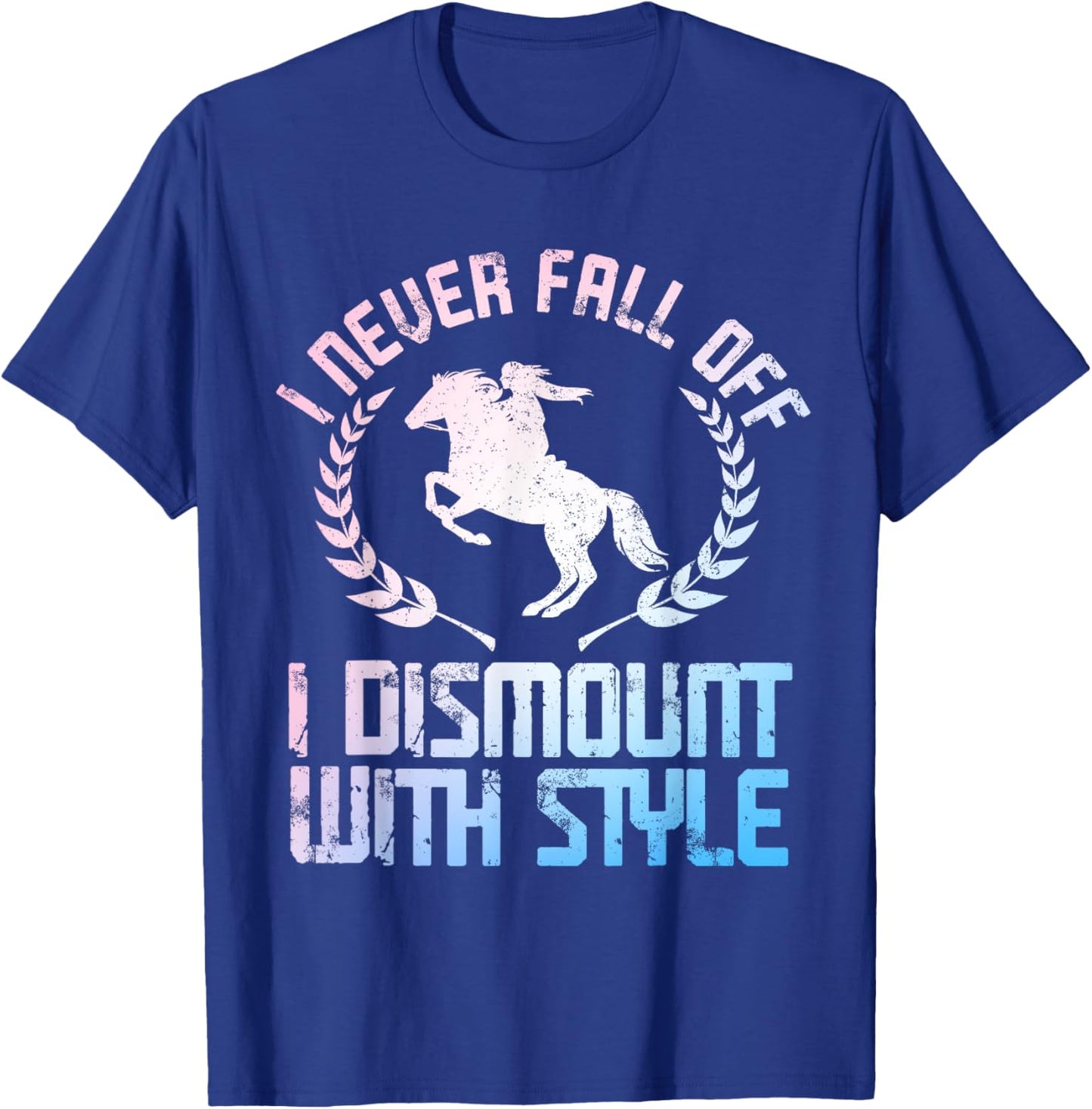 Funny Horse Racing Art Women Horse Lover Equestrian T-Shirt - T-Shirt | Royal